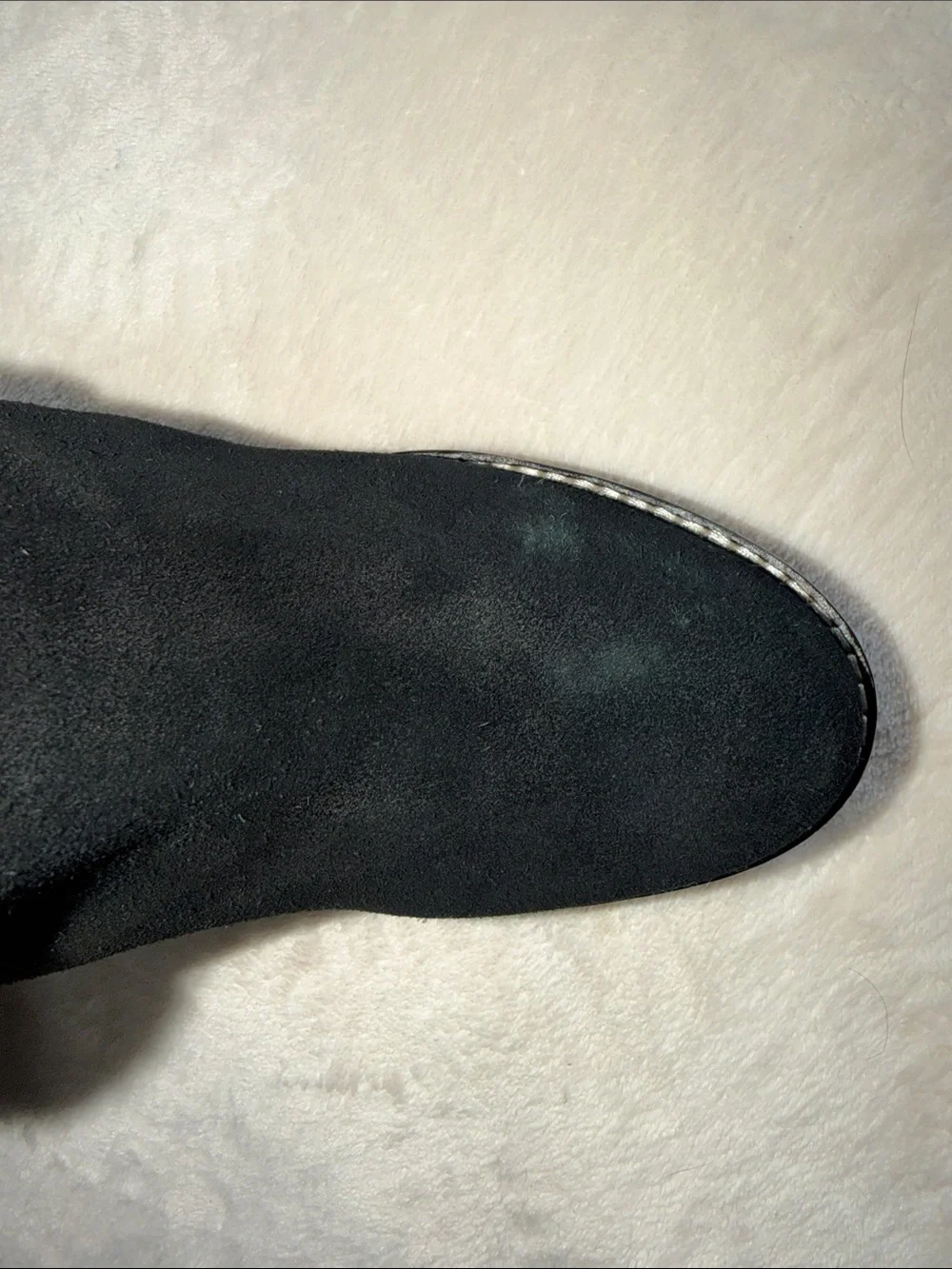 UGG Australia Aubrie Suede Shearling Wedge Knee High Boots Black Size 9.5